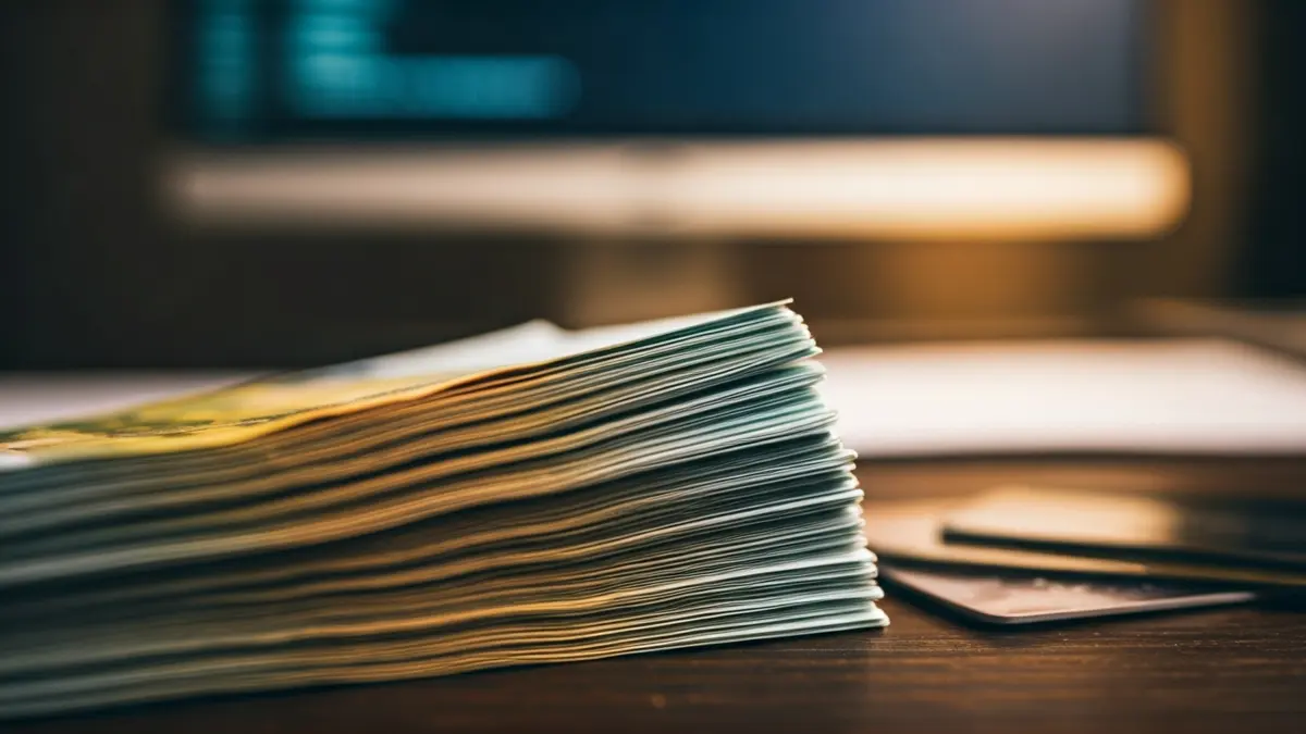 Imatge genèrica de diners i targetes de crèdit, simbolitzant una estafa bancària.