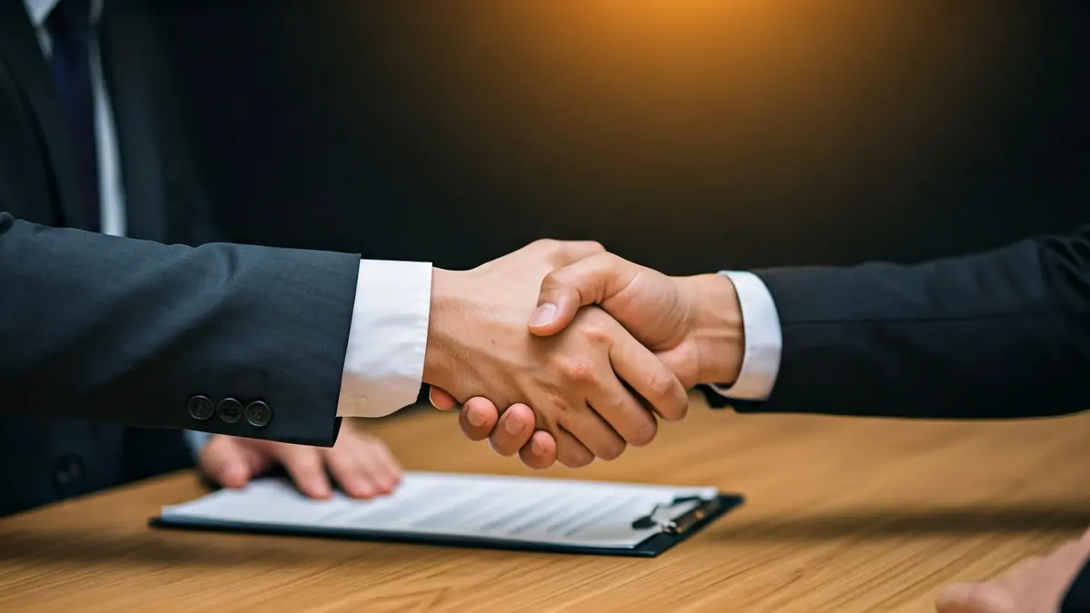 Imatge genèrica d'un acord de col·laboració entre dues entitats.